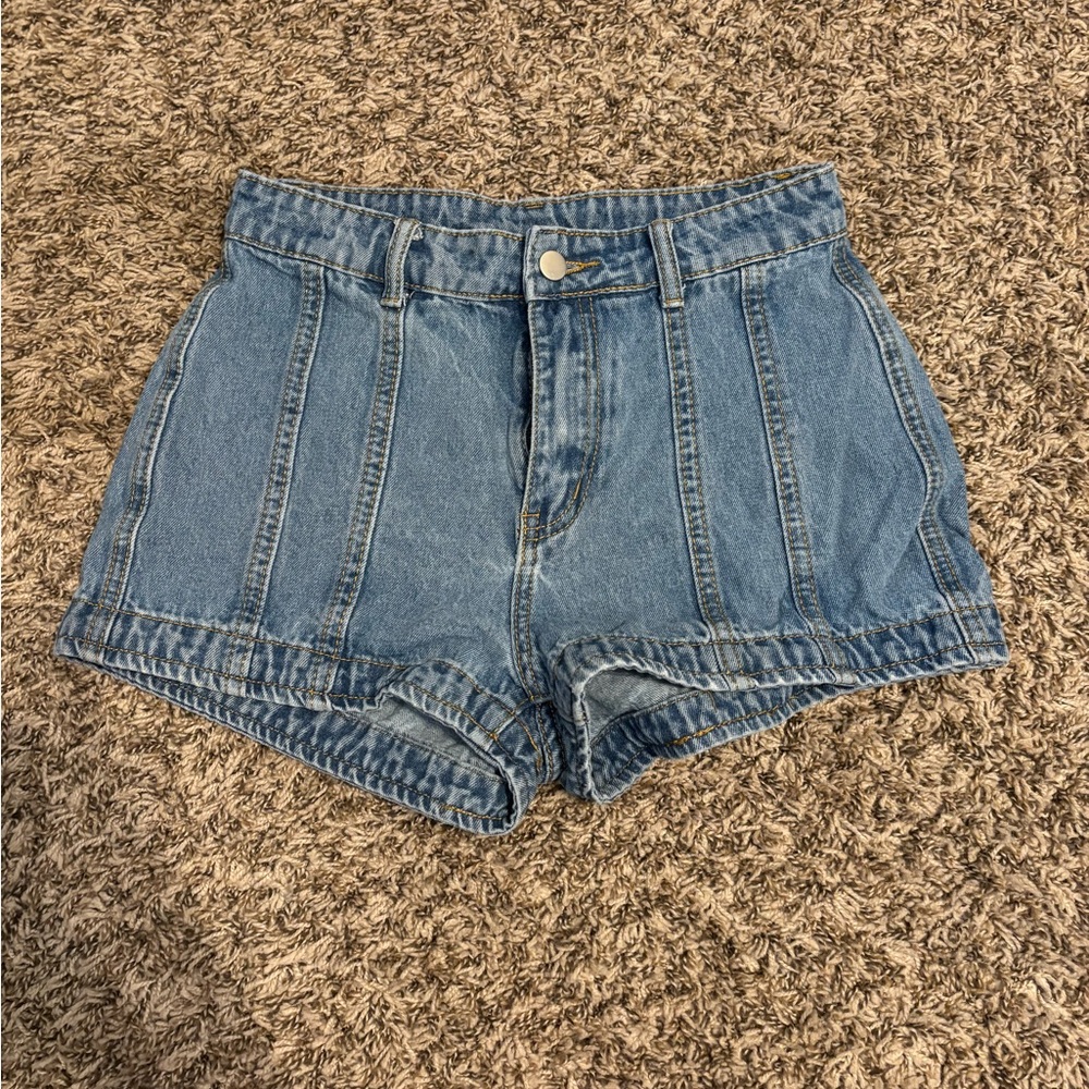 high waisted vintage style denim shorts